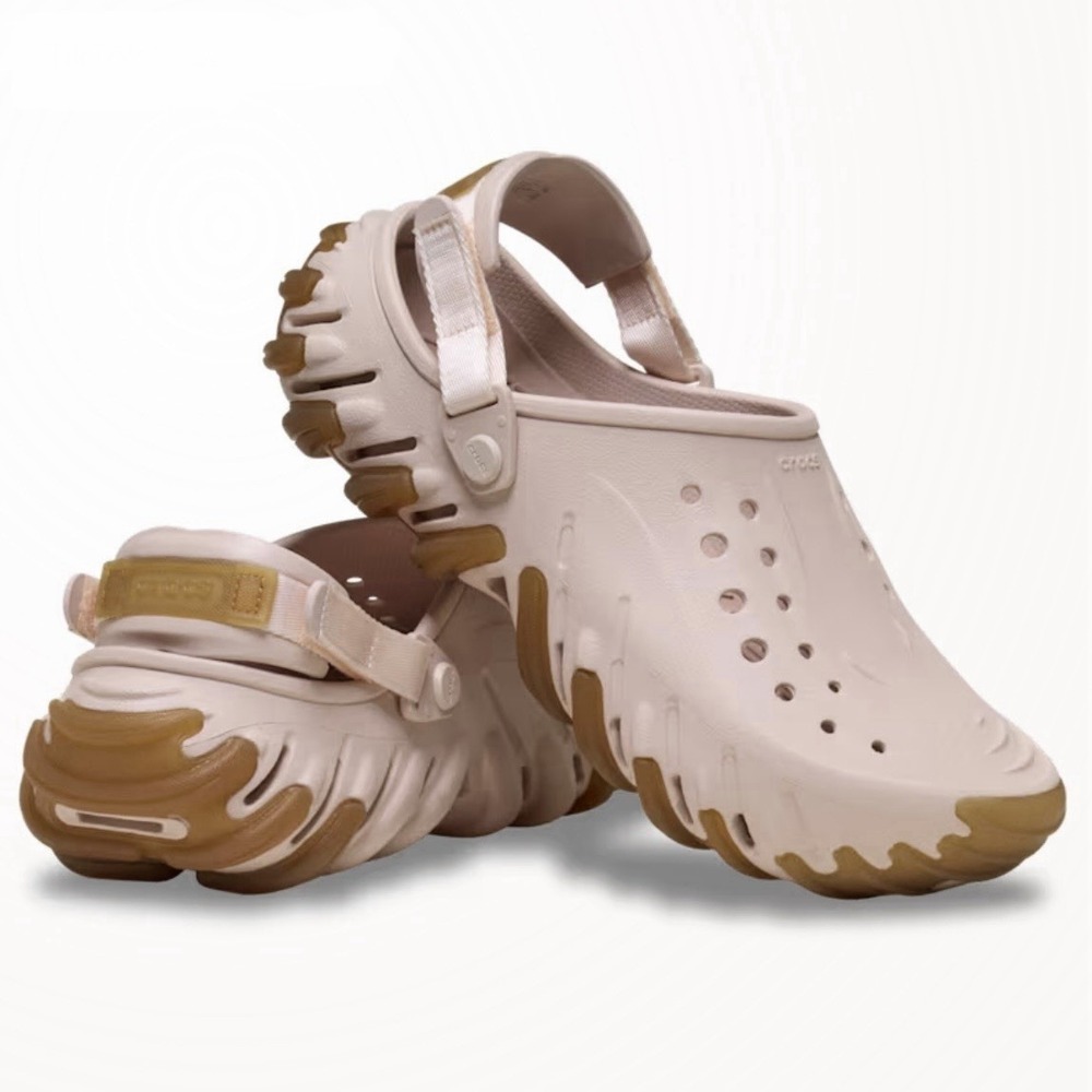 Crocs Echo Gum Ro Clog Pink Quartz Gum Sole 211675-6UR Mens 6 Womens 8